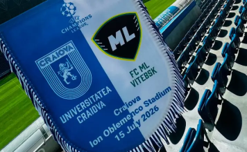 Craiova, calificare chinuită în Champions League: oltenii au trecut de ML Vitebsk abia în minutul 90+1, prin Bancu